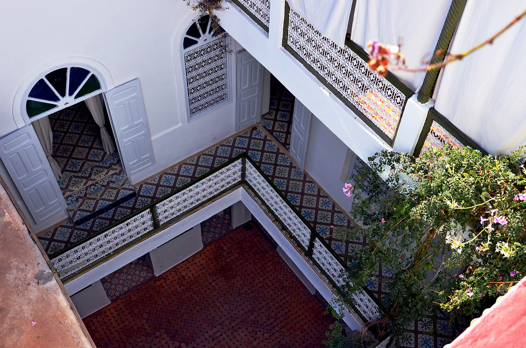 Marrakech riad atrium interior
