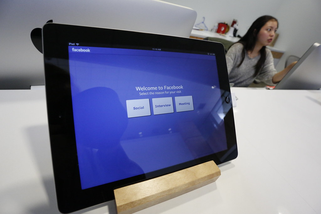 Facebook on a laptop screen